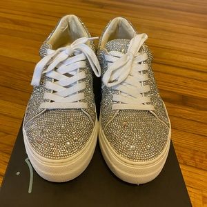 Betsey Johnson rhinestone sneakers